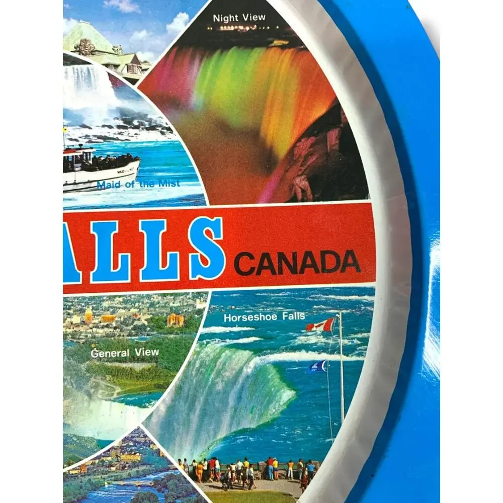 Vintage Niagara Falls Canada Souvenir Tin Serving Tray 13
